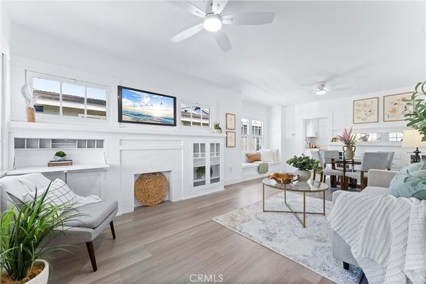 Dining room, Fireplace, Interior, Living room, Wood Texture Flooring