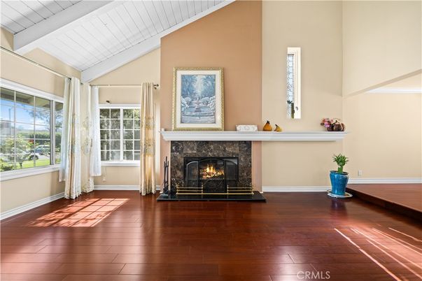 Fireplace, Interior, Wood Texture Flooring
