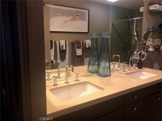 Bathroom, Dual Sink Vanities, Glass Shower, Interior