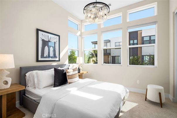 Bedroom, Chandelier, Interior