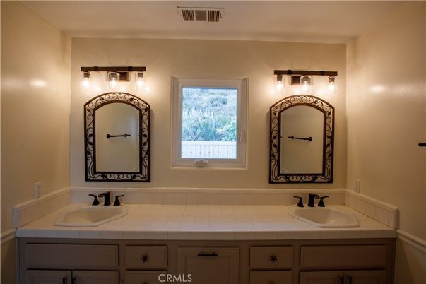 Bathroom, Dual Sink Vanities, Interior, Tile Countertops