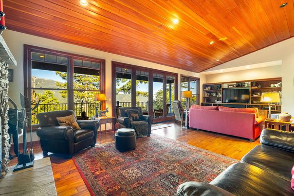 Interior, Living room, Recessed Lighting, Wooden Ceilings, Wood Texture Flooring