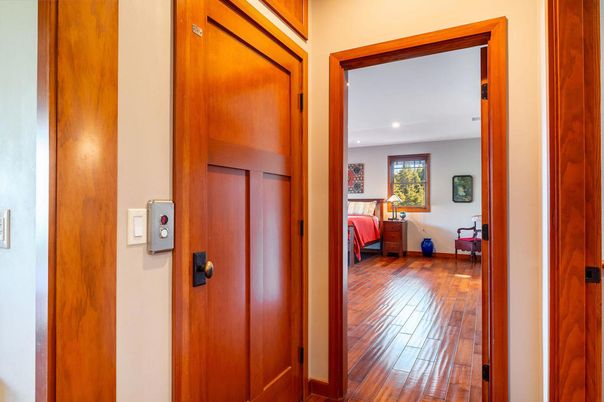 Elevator, Interior, Recessed Lighting, Wood Texture Flooring