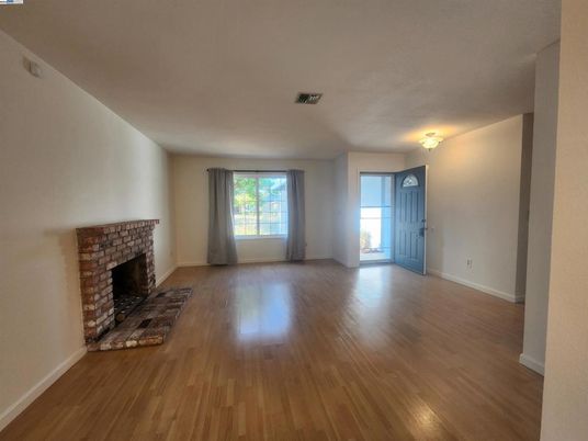 Empty room, Fireplace, Interior, Wood Texture Flooring