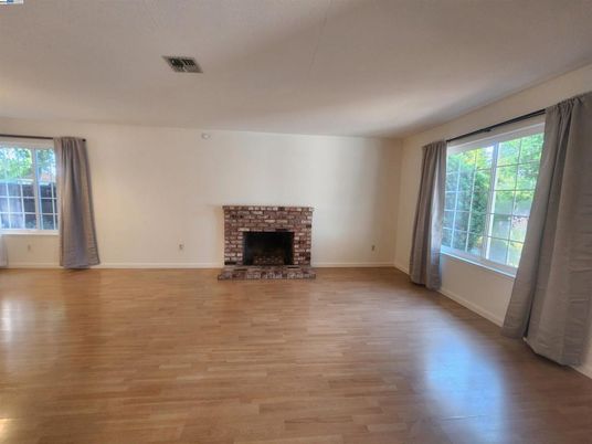 Empty room, Fireplace, Interior, Wood Texture Flooring