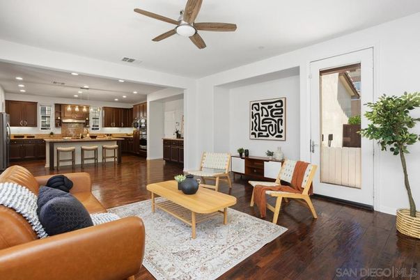 Interior, Kitchen, Living room, Pendant Lights, Recessed Lighting, Stainless Steel Appliances, Wood Texture Flooring