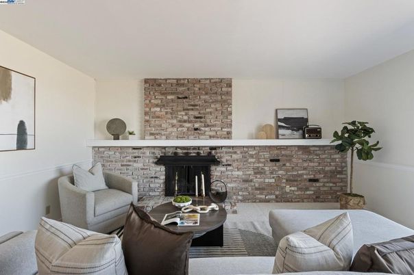 Fireplace, Interior, Living room, Stone Walls