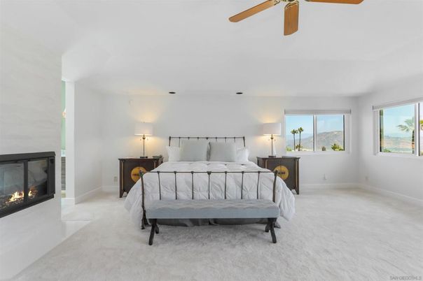 Bedroom, Fireplace, Interior
