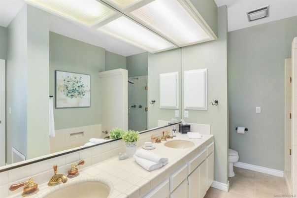 Bathroom, Dual Sink Vanities, Interior, Tile Countertops