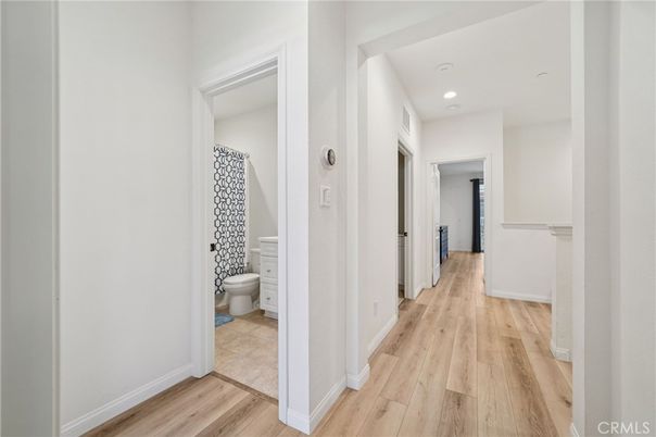 Bathroom, Interior, Recessed Lighting, Wood Texture Flooring