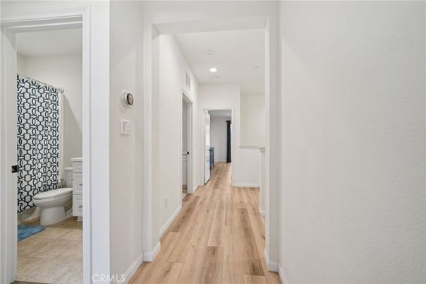 Bathroom, Interior, Recessed Lighting, Wood Texture Flooring
