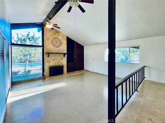 Empty room, Fireplace, Interior