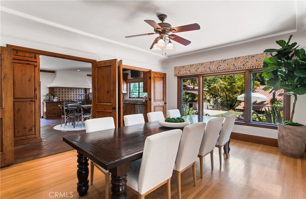 Dining room, Interior, Stone Walls, Wood Texture Flooring
