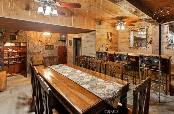 Dining room, Interior, Stone Walls, Wooden Ceilings