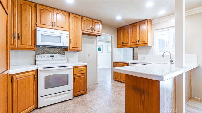Interior, Kitchen, Recessed Lighting, Tile Countertops