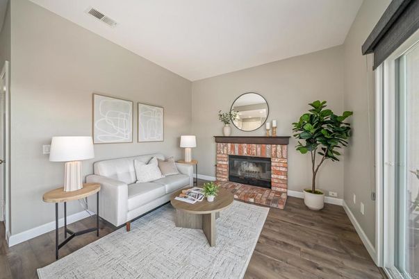 Fireplace, Interior, Living room, Wood Texture Flooring