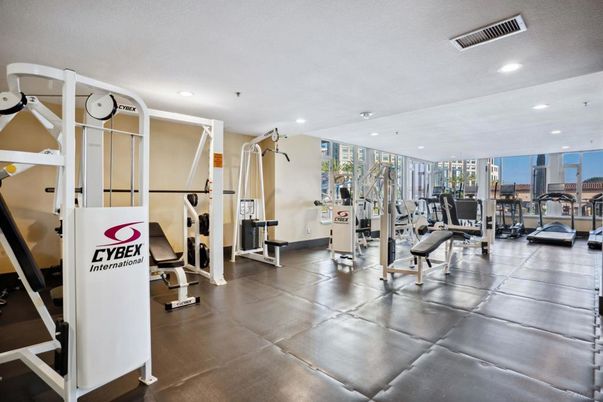 Fitness Equipment, Gym, Interior, Recessed Lighting