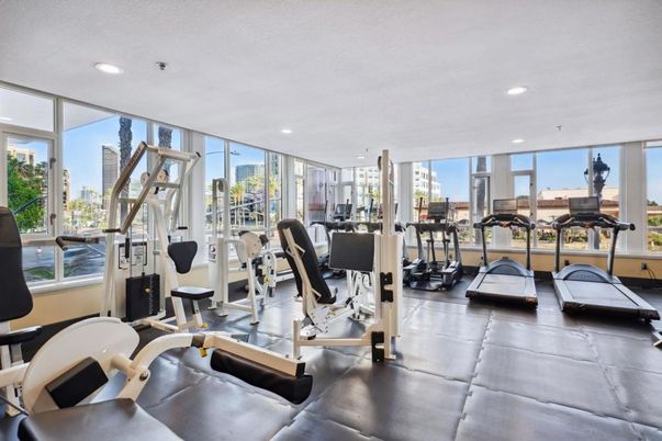 Fitness Equipment, Gym, Interior, Recessed Lighting