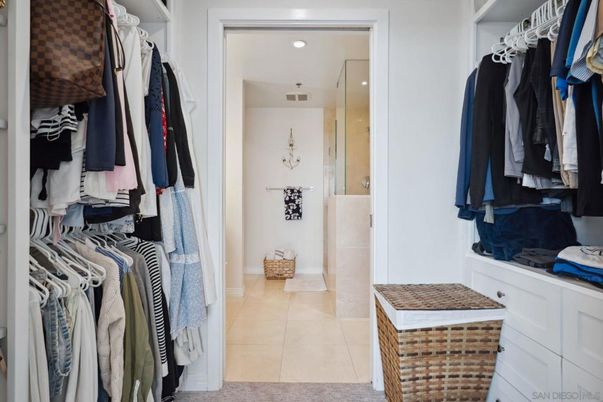 Bathroom, Glass Shower, Interior, Recessed Lighting, Walk-in Closets