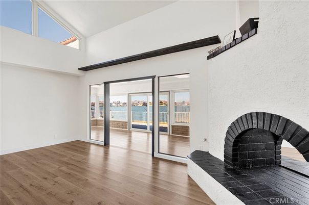Fireplace, Interior, Water, Wood Texture Flooring