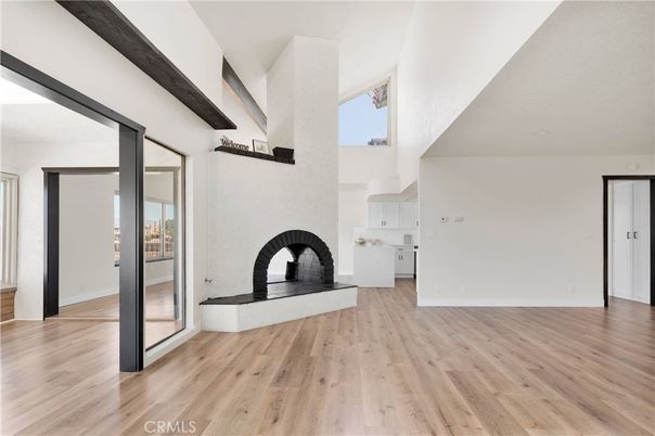 Empty room, Fireplace, Interior, Wood Texture Flooring