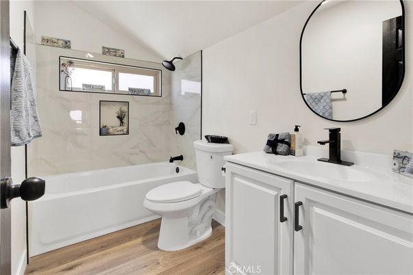 Bathroom, Interior, Marble Walls, Wood Texture Flooring