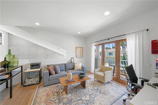 Home Office, Interior, Living room, Recessed Lighting, Wood Texture Flooring