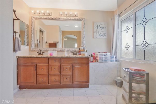 Bathroom, Dual Sink Vanities, Glass Shower, Interior
