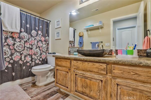 Bathroom, Dual Sink Vanities, Interior, Wood Texture Flooring