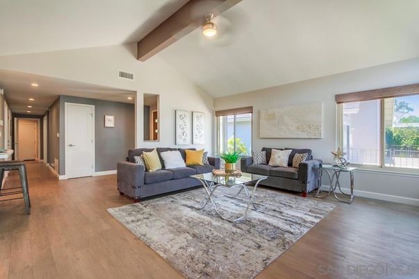 Interior, Living room, Recessed Lighting, Wooden Beams, Wood Texture Flooring