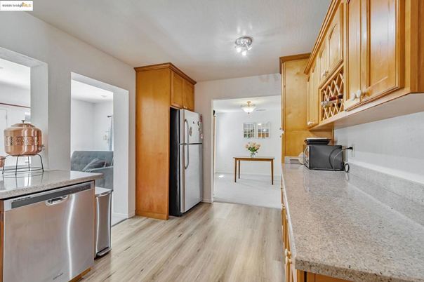 Interior, Kitchen, Wood Texture Flooring