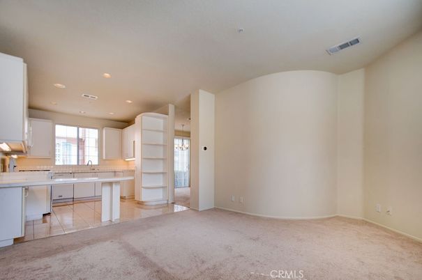 Empty room, Interior, Kitchen, Recessed Lighting
