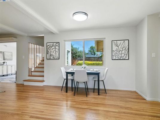 Dining room, Interior, Wood Texture Flooring