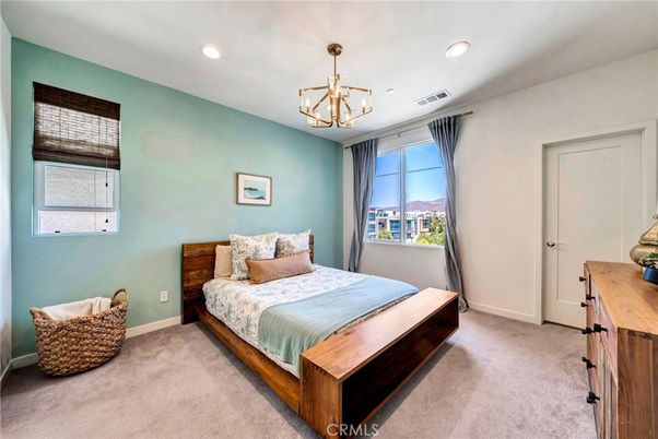 Bedroom, Interior, Pendant Lights, Recessed Lighting