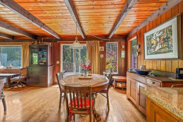 Dining room, Interior, Wooden Beams, Wooden Ceilings, Wood Texture Flooring, Wooden Walls