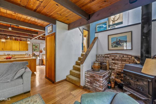 Interior, Kitchen, Pendant Lights, Wooden Beams, Wooden Ceilings, Wood Texture Flooring