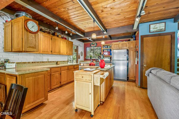Interior, Kitchen, Wooden Ceilings, Wood Texture Flooring