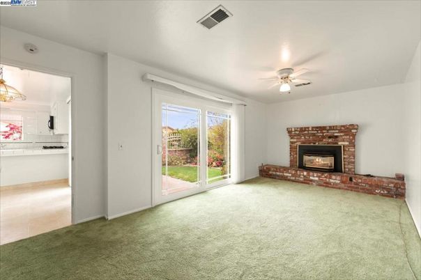 Empty room, Fireplace, Interior