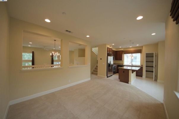 Chandelier, Interior, Kitchen, Pendant Lights, Recessed Lighting, Stainless Steel Appliances