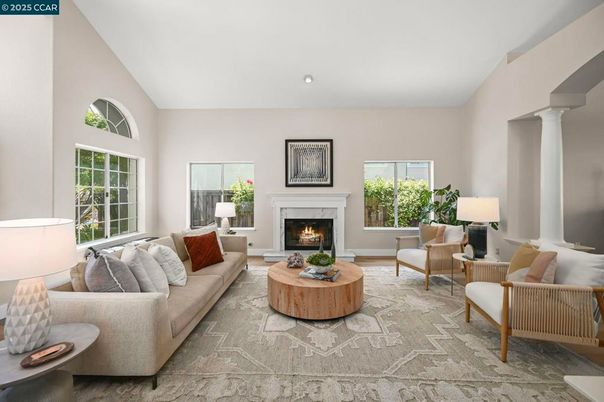 Fireplace, Interior, Living room, Recessed Lighting