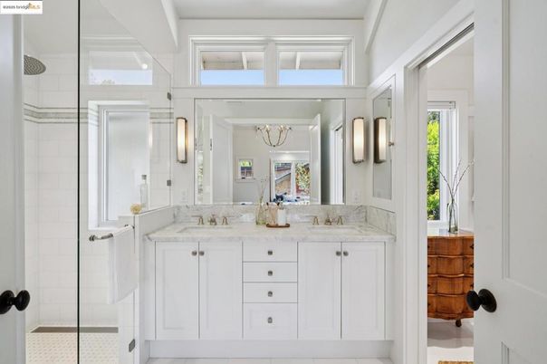 Bathroom, Dual Sink Vanities, Glass Shower, Interior