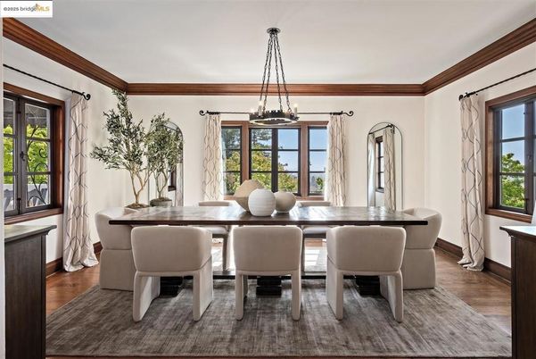 Chandelier, Dining room, Interior, Pendant Lights, Wood Texture Flooring
