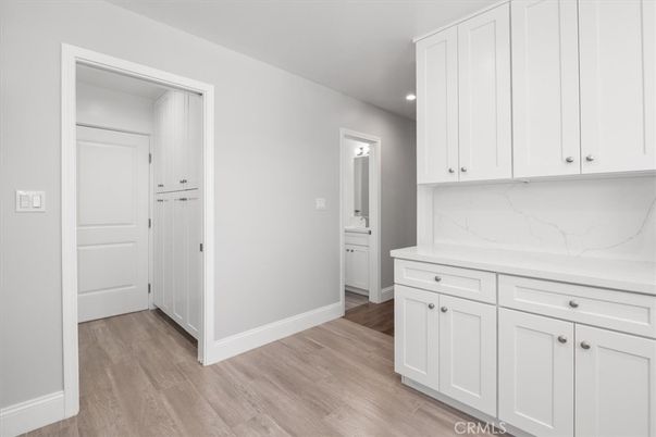 Interior, Marble Walls, Recessed Lighting, Wood Texture Flooring