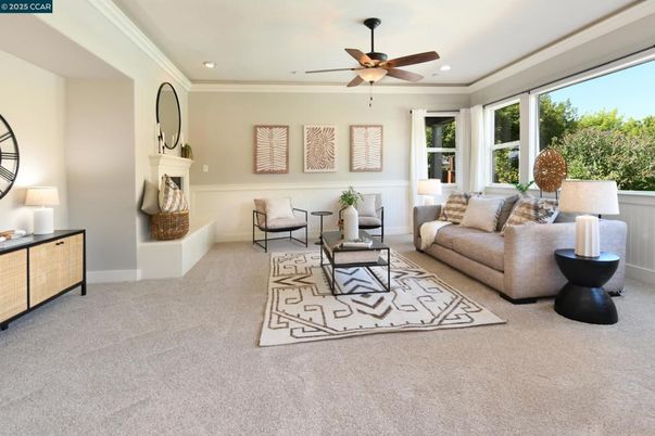 Fireplace, Interior, Living room, Recessed Lighting