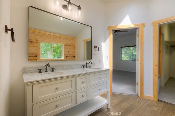 Bathroom, Dual Sink Vanities, Interior, Wood Texture Flooring