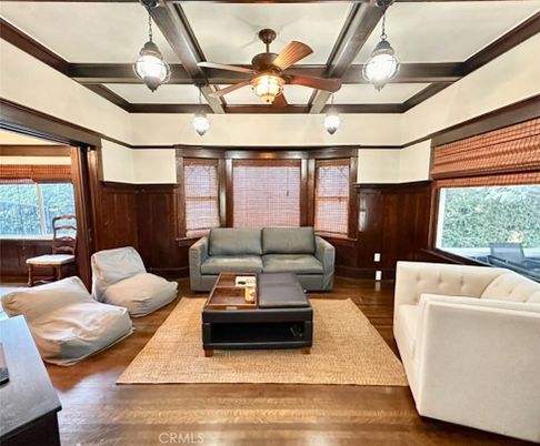 Interior, Living room, Pendant Lights, Wood Texture Flooring