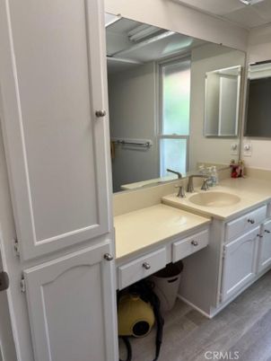 Bathroom, Dual Sink Vanities, Interior, Wood Texture Flooring
