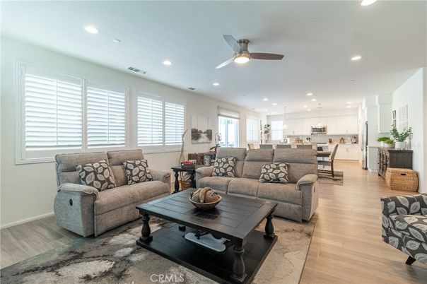 Dining room, Interior, Kitchen, Living room, Pendant Lights, Recessed Lighting, Wood Texture Flooring