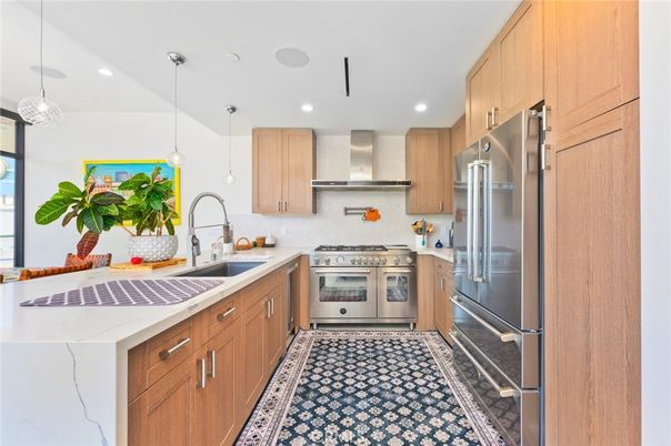 Interior, Kitchen, Pendant Lights, Recessed Lighting, Stainless Steel Appliances