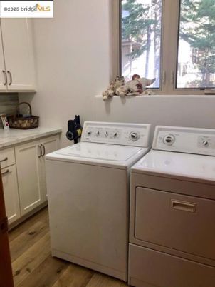 Interior, Washer, Wood Texture Flooring